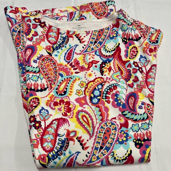 Talbot's Vibrant Pasley Cotton Sheath Dress Women’s Plus size X Boho Resort Midi - Picture 10 of 11